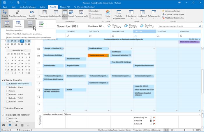Outlook - Change View