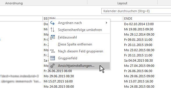 Outlook - Context Menu