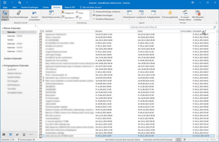 Sort by modified date