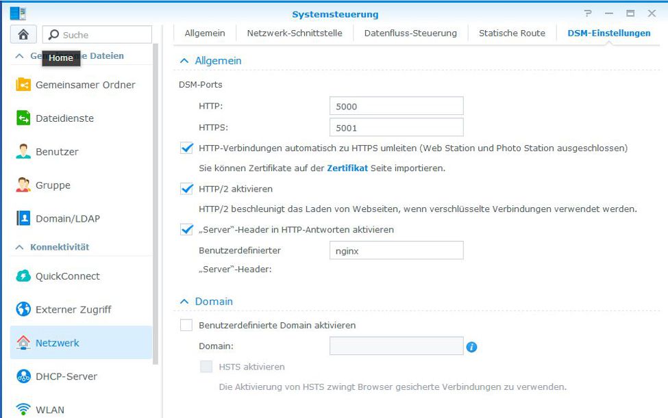 Synology HTTPS redirect error