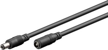 Goobay DC-Verlängerungskabel, 5 m, schwarz, 5 m - mit Hoh
