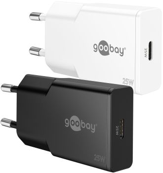 Goobay USB-C™ PD GaN Schnellladegerät Slim (25 W) schwarz