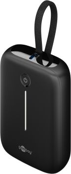 Goobay Powerbank 10.000 mAh mit integriertem USB-C™-Kabel
