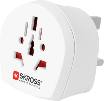 SKROSS Country Adapter World to UK, Weiß - geeignet für a