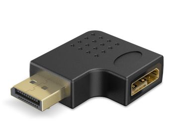 Goobay DisplayPort™-Winkeladapter 90° nach rechts, schwar
