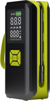 Goobay Akku-Kompressor, schwarz - tragbare Luftpumpe mit