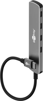Goobay Slim 4-Port USB-Hub, USB-C™ auf USB-C™, 5 Gbit/s, 