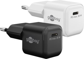 Goobay USB-C™ PD GaN Schnellladegerät Nano (20 W) schwarz