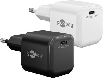 Goobay USB-C™ PD GaN Schnellladegerät Nano (30 W) schwarz