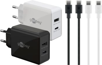 Goobay Twin Power Set 2x USB-C™-Ladegeräte (30 W), 2x USB