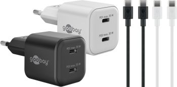 Goobay Twin Power Set 2x USB-C™-Ladegeräte (35 W), 2x USB