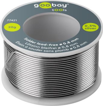 Goobay Essential Lötzinn bleifrei, ø 0,8 mm, 20 g - Zusam