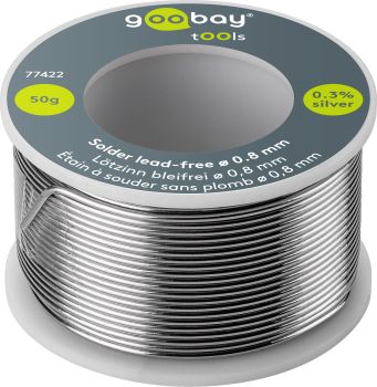 Goobay Essential Lötzinn bleifrei, ø 0,8 mm, 50 g - Zusam