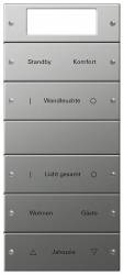 Gira 2145602 - rocker set 5f Plus (2 3) desc System 55 stainless steel ...