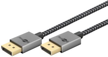 Goobay Plus Series Slim DisplayPort™-Kabel 2.0/2.1, 40 Gb