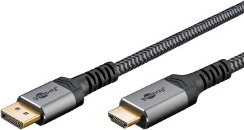 Goobay Plus Series DisplayPort™-auf-HDMI™-Kabel, 2 m, sch
