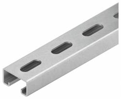 Niedax 2986/3 FL - rail slot 18mm 3000mm dip galvanized perforated fire ...