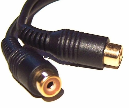 RCA Cinch connector with red white yellow color codes