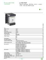 Datasheet for Schneider Electric LC1D115G7, EAN: 3389110377101 Datasheet for Schneider Electric LC1D115G7, EAN: 3389110377101