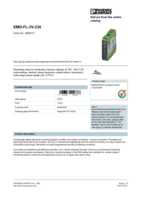 Datasheet for Phoenix Contact 2885773, EAN: 4046356100786