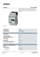 Datasheet for Siemens 3RV10110BA15, EAN: 4011209381681