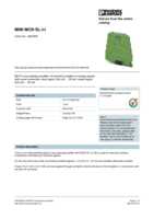 Datasheet for Phoenix Contact 2864406, EAN: 4017918956158 Datasheet for Phoenix Contact 2864406, EAN: 4017918956158