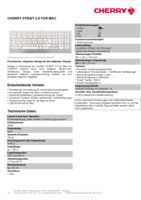 Datasheet for Cherry JK-0370DE, EAN: 4025112088384