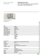 Datasheet for Schneider Electric NSYPLAZ10123G, EAN: 3606480775574 Datasheet for Schneider Electric NSYPLAZ10123G, EAN: 3606480775574