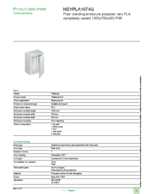Datasheet for Schneider Electric NSYPLA1074G, EAN: 3606480774492 Datasheet for Schneider Electric NSYPLA1074G, EAN: 3606480774492