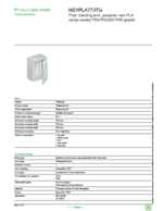 Datasheet for Schneider Electric NSYPLA773TG, EAN: 3606480775123 Datasheet for Schneider Electric NSYPLA773TG, EAN: 3606480775123