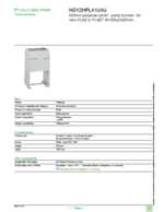 Datasheet for Schneider Electric NSYZHPLA124G, EAN: 3606480777868