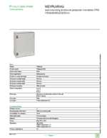 Datasheet for Schneider Electric NSYPLM54G, EAN: 3606480776571 Datasheet for Schneider Electric NSYPLM54G, EAN: 3606480776571
