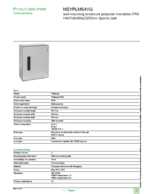 Datasheet for Schneider Electric NSYPLM64VG, EAN: 3606480776687 Datasheet for Schneider Electric NSYPLM64VG, EAN: 3606480776687