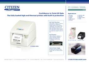 Datasheet for CITIZEN CTS2000USBBK Datasheet for CITIZEN CTS2000USBBK