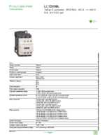 Datasheet for Schneider Electric LC1D09BL, EAN: 3389110361070 Datasheet for Schneider Electric LC1D09BL, EAN: 3389110361070