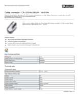 Datasheet for Phoenix Contact 1619764, EAN: 4046356821537 Datasheet for Phoenix Contact 1619764, EAN: 4046356821537