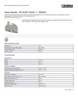 Datasheet for Phoenix Contact 2903361, EAN: 4046356731997 Datasheet for Phoenix Contact 2903361, EAN: 4046356731997