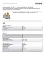 Datasheet for Phoenix Contact 2903330, EAN: 4046356732314 Datasheet for Phoenix Contact 2903330, EAN: 4046356732314
