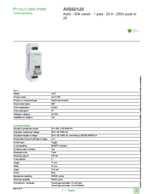 Datasheet for Schneider Electric A9S60120, EAN: 3606480088674 Datasheet for Schneider Electric A9S60120, EAN: 3606480088674