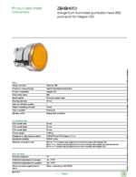Datasheet for Schneider Electric ZB4BH053, EAN: 3389110122718