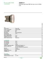 Datasheet for Schneider Electric ZB4BV01, EAN: 3389110889499