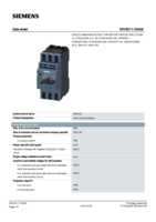 Datasheet for Siemens 3RV20111EA25, EAN: 4011209840980