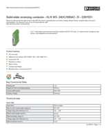 Datasheet for Phoenix Contact 2297031, EAN: 4046356167864