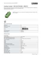 Datasheet for Phoenix Contact 2962751, EAN: 4017918087418