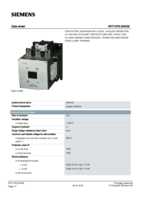 Datasheet for Siemens 3RT10762AR36, EAN: 4011209582927 Datasheet for Siemens 3RT10762AR36, EAN: 4011209582927