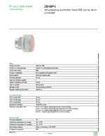 Datasheet for Schneider Electric ZB4BP4, EAN: 3389110888003