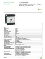 Datasheet for Schneider Electric LC1D115004P7, EAN: 3389110053074 Datasheet for Schneider Electric LC1D115004P7, EAN: 3389110053074