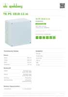 Datasheet for Spelsberg 10590701, EAN: 4013902861200