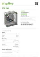 Datasheet for Spelsberg 03221601, EAN: 4013902051601