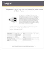 Datasheet for Targus APD0502EU, EAN: 5051794006339